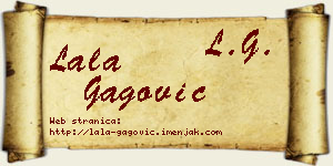 Lala Gagović vizit kartica